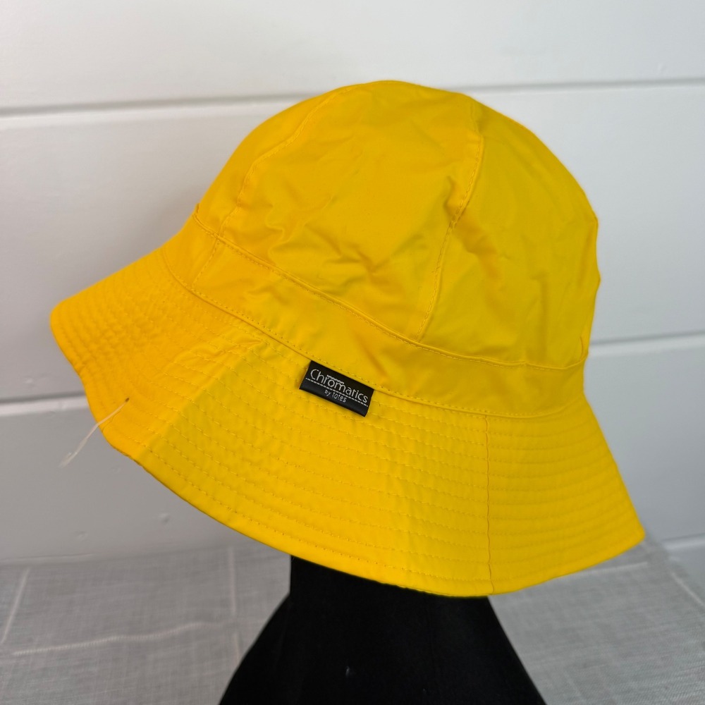Vintage Rain Bucket Hat Yellow Chromatics‎ by Totes Vinyl  NEW